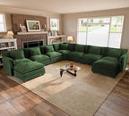 ELUCHANG 150" Oversized V-Shaped Cloud Couch Modular Sectional Sofa by ELUCHANG