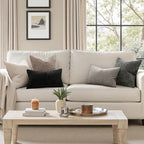 MIULEE Decorative Couch Throw Pillow Covers 20x20 Inch Light Khaki 2 Pack | - Image 2