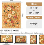 DUKINO 8x10 Area Rugs, Floral Washable Living Room Rug Non Slip, Stain Resistant - Image 2