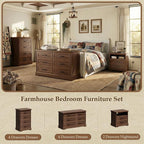 AODK 24 Inch Farmhouse Nightstand Set of 2, Bedside Tables - Image 8