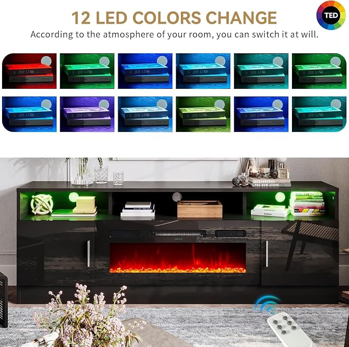 oneinmil 70" Fireplace TV Stand - Image 3