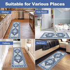 Yamaziot Washable Runner Rug, 2x5 Non-Slip Boho Vintage Hallway Rug Runner - Image 7