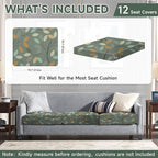 CALBODE 12Pcs Stretch Patio Cushion Cover - Image 2