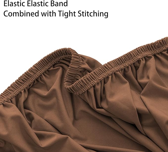 Super Stretch Ottoman Cover- Soft Form Fit Ottoman Cover Rectangular Ottoman - Image 6