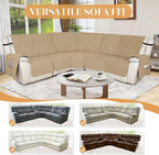 HDCAXKJ 100% Waterproof Reclining Sectional Couch Covers L Shape Recliner Sofa - Image 5