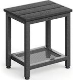 ODK Outdoor Double Side Table, Adirondack Patio End Table by ODK