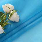 SpaceDresser Basic Rod Pocket Sheer Voile Window Curtain Panels Cyan Blue 1 - Image 5