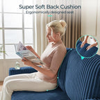 LINSY HOME Loveseat Sofa with Pull Out Couch Chaise: 2-in-1 Convertible 2 - Image 3