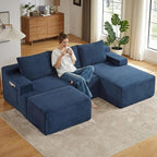 96" Cloud Sectional Couch U-Shaped Chaise by ODUWA