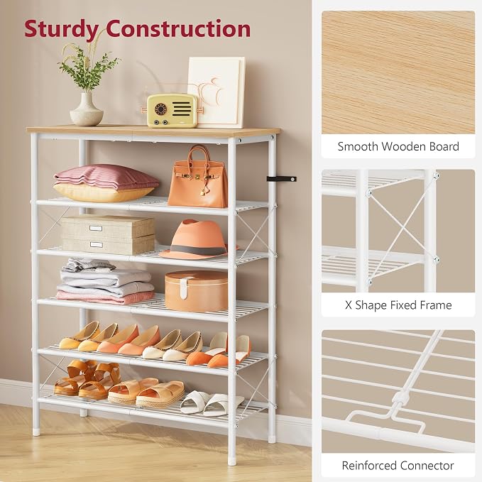 Tajsoon 6 Tier Shoe Rack Organizer - Image 5