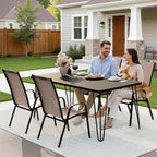 JEAREY Patio Dining Chairs Set of 4, Outdoor Stackable Dining Furniture Set - Image 6