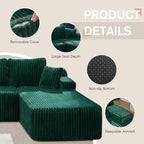 Hobestluk Modular Sectional Sofa Couches L-Shape Couch 3 Seat Modular Sofa - Image 6