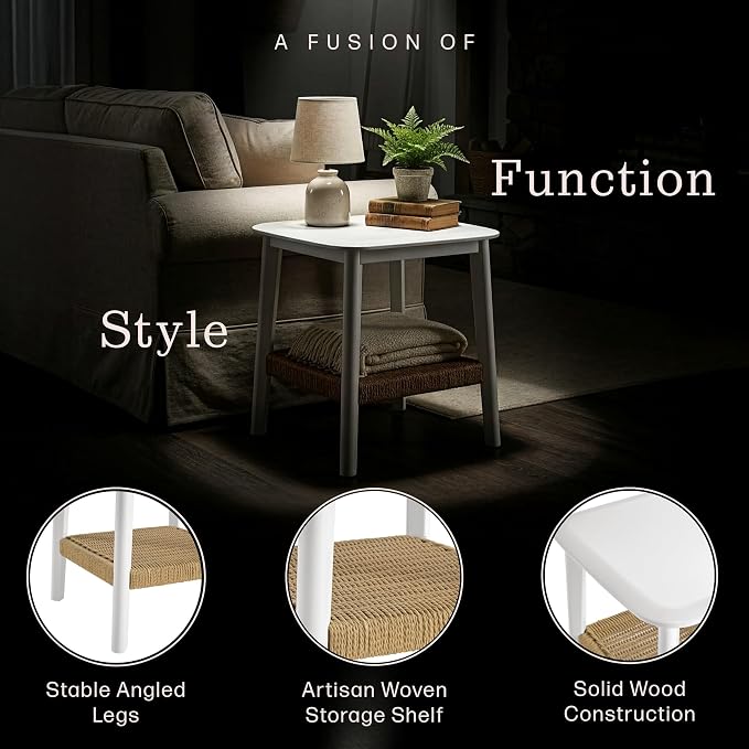 Alaterre Furniture Calais 2-Tier Small End Table - Image 4