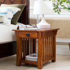 Leick Home Mission End Table, Solid Wood Construction, 1 Storage Drawer - Image 4