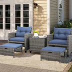 Vongrasig 5 Piece Patio Furniture Set, Small Balcony Furniture, PE Wicker by Vongrasig