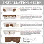 100% Waterproof Sectional Recliner Couch Covers - Image 7