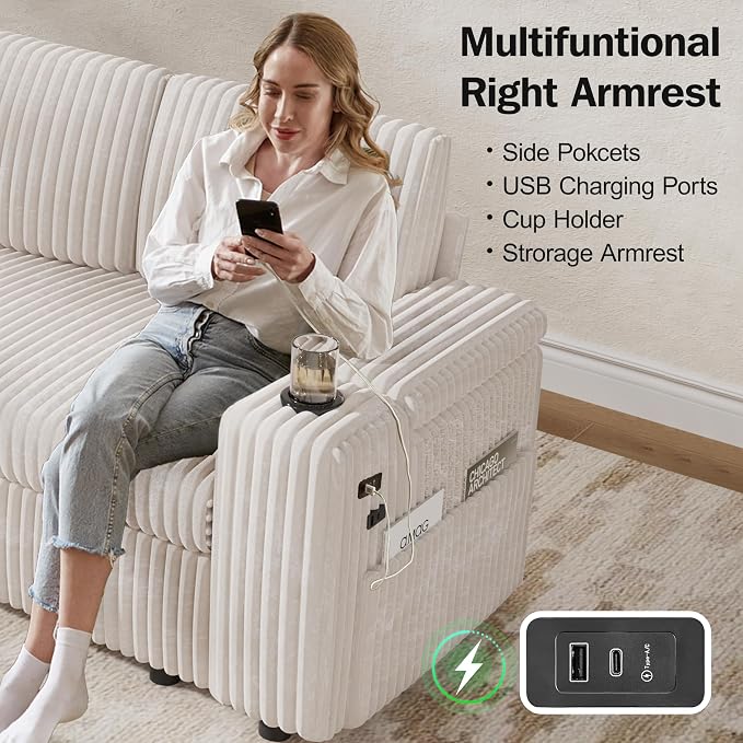 Vipbear 108" Modular Sectional Sleeper Sofa - Image 8