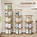 ALLSTAND 5 Tier Rotating Bookshelf, 360 ° Display Stackable Spinning Bookshelf - Image 5