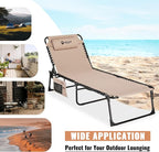 VILLEY Oversized Chaise Lounge Chair, Heavy-Duty Folding Outdoor Lounge Chair - Image 6