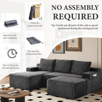 96" Sectional Couches for Living Room Cloud Couch Sofa - Image 6