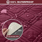 TAOCOCO 100% Waterproof Recliner Loveseat Cover Non Slip Couch Cover - Image 6