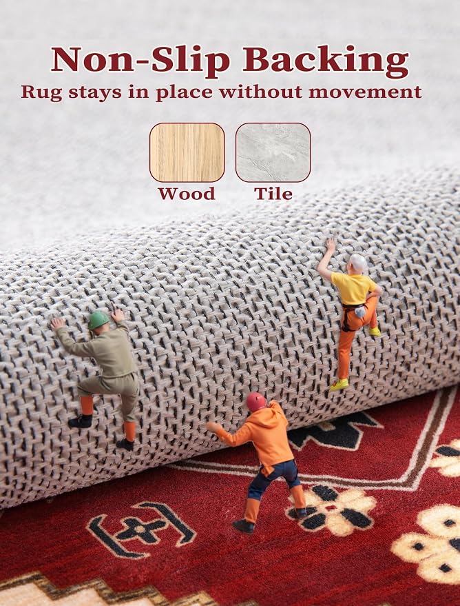 SERISSA 2'6"x8' Washable Non Slip Boho Runner Rug - Image 4