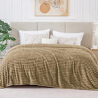 BEDELITE 3D Ribbed Jacquard Brown King Size Blankets - Image 8