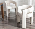 VESCASA Linen Barrel Dining Chair - Image 5
