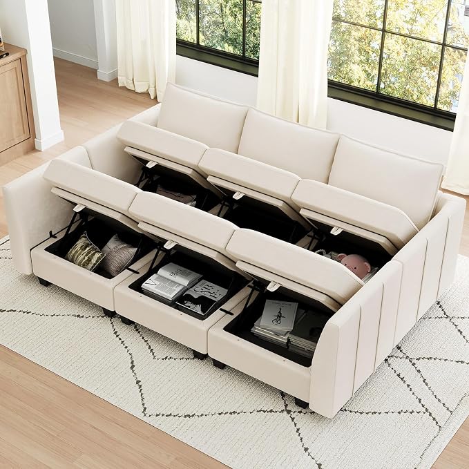 Belffin Modular Sectional Sofa Sleeper Sectional Couch - Image 3