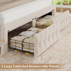 Queen Bed Frame 55" Tall Headboard - Image 2