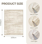 3x4 Rugs for Entryway, Washable Area Rug, Neutral Rug, Stain Resistant Indoor - Image 2