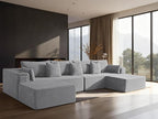 138" Cloud Sectional Couch, Comfort U Shaped Sofa by VYUXWO
