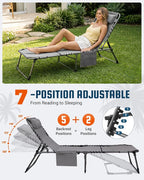 KingCamp Lounge Chair with face Hole, 400LBS Tanning Chairs - Image 6