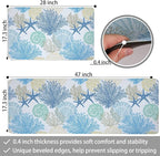 Tritard Coastal Beach Theme Kitchen Mats Rugs Set of 2 Anti Fatigue Kitchen Mats - Image 2