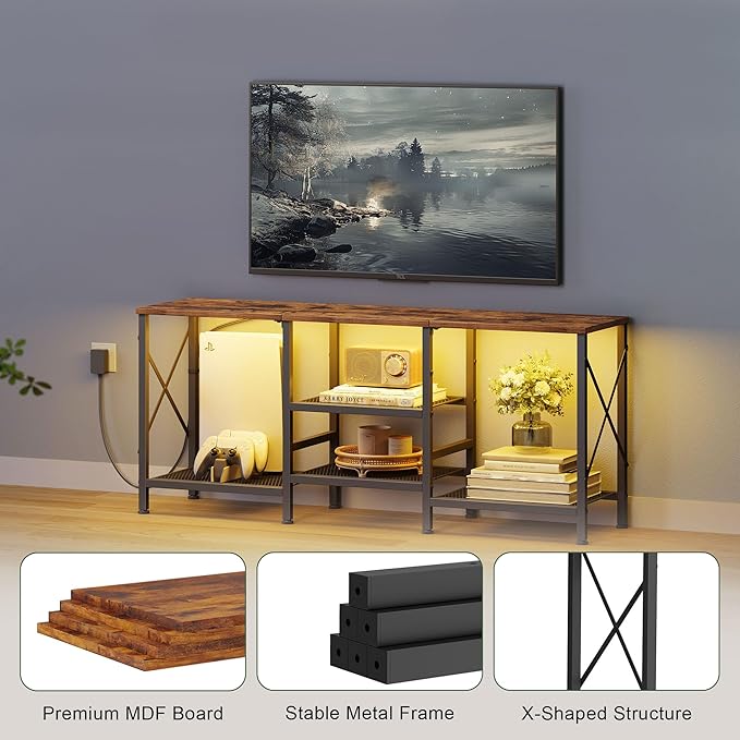 JARHETUN TV Stand with LED Lights - Image 6