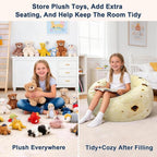 Lukeight Burrito Stuffed Animals Storage Bean Bag Chair Cover - Image 6