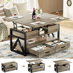 Memobarco 40" Lift Top Coffee Table, 4 in 1 Multi-Function Lift Coffee Tables by MEMOBARCO