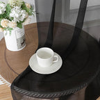 Chyhomenyc Black Sheer Tier Curtains 24 Inch Length, Small Window Curtains - Image 7