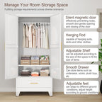 erosoei 71" H Metal Tall Armoire Wardrobe Closet - Image 5