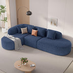 114 Inch Boneless Couches for Living Room, Modern Modular Sectional Sofa by Luxanimarion