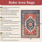 SERISSA 2x3 Washable Non Slip Boho Small Area Rug - Image 2
