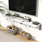 Fun Memories Floating Shelves for Wall, 12 Inch Deep Floating Shelves Set of 2 - Image 2