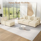 Vesgantti 142" Oversized Sectional Sofa Bed, 8-Seater Modular Sleeper Cloud - Image 8
