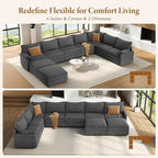 Vesgantti Large Modular Sectional Sofa, Big Comfy Cloud Couch - Image 7