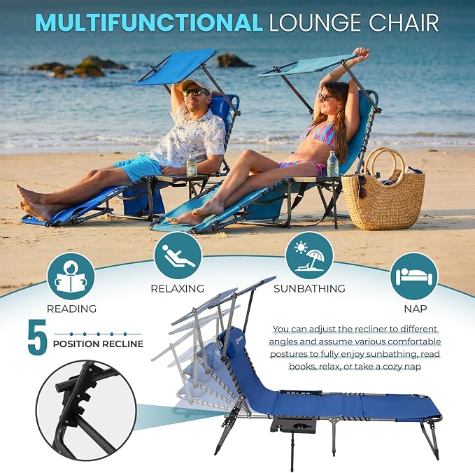 FUNDANGO Heavy Duty Tanning Chair - Image 5