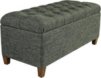 Homepop Home Decor Tufted Ainsley Button Storage Ottoman Bench - Image 12