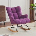 SAETSFEG Rocking Chair Nursery Teddy Upholstered Glider Rocker Rocking Accent by SAETSFEG
