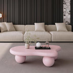 47.2" Cloud Coffee Table with 3 Ball Legs, Modern Irregular Center Table - Image 3