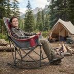 SUNNYFEEL Rocking Camping Chair Fully Padded Patio Folding Chair Portable - Image 9