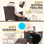 Homall 4 Pieces Patio Rattan Chair Wicker, Outdoor Indoor Use Backyard Porch - Image 2